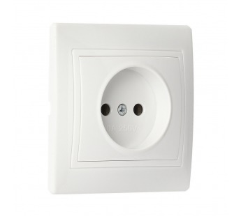 Розетка SMARTBUY скрытая установка, 1-местная без заземления 10А белая, керамика "Венера" (SBE-01w-10-S1-N-c) (1/10)#2123100