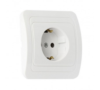 Розетка SMARTBUY скрытая установка, 1-местная с заземлением 16А белая, керамика "Марс" (SBE-02w-16-S1-Z-c) (1/10)#2123102