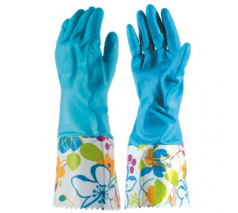 Перчатки латексные с манжетами LG-Cu, р-р М (1/12/192)#2115257