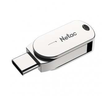 USB 3.0  32GB  Netac  U785C Dual  серебро  (USB 3.0/3.1 + Type C)#2110556