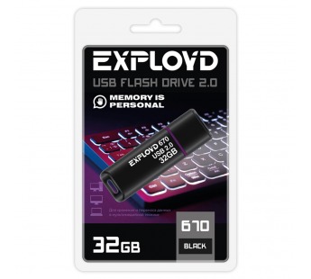 USB  32GB  Exployd  670  чёрный#2110566