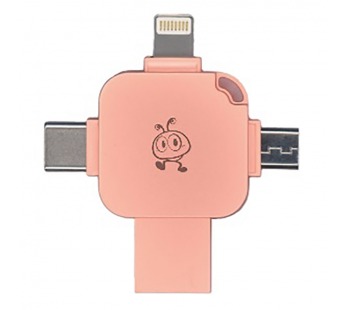 USB 3.0  32GB  Smart Buy  MC15A  Metal Quad  4-in-1 (Lightning + USB Type-A + USB Type-C + micro USB)  розовый металл#2111665
