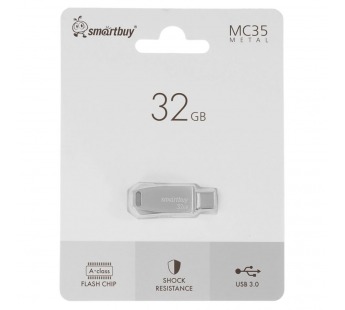 USB 3.0  32GB  Smart Buy  MC35  (Type-C / Type-A)  металл#2110591