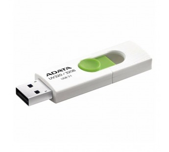 USB 3.1  32GB  A-Data  UV320  белый/зелёный#2110555