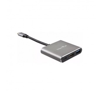 Переходник USB 3.1 Type-C(M)--> HDMI+USB 3.0 +PD 100WT charging 4K@30Hz, TELECOM<TUC010T> (1/300)#2121570