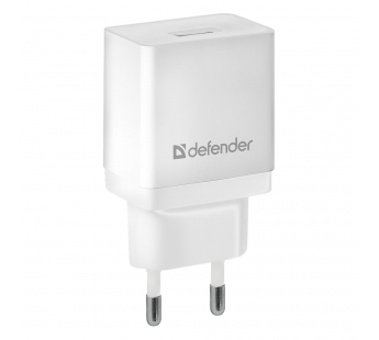 Блок питания сетевой 1 USB DEFENDER EPA-10, белый, 5V/2.1А, пакет (1/50)#2119743