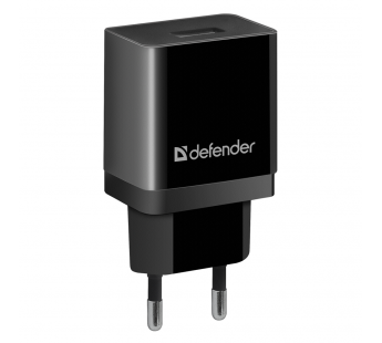 Блок питания сетевой 1 USB DEFENDER EPA-10, черный, 5V/2.1А, пакет (1/50/200)#2141543