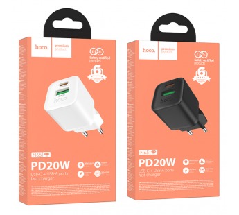 Адаптер сетевой HOCO N65, QC3.0, PD20Вт (белый)#2119804