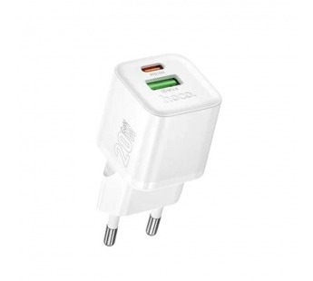 Адаптер сетевой HOCO N65, QC3.0, PD20Вт (белый)#2119847