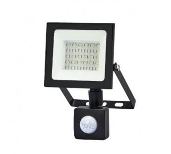 Прожектор светодиодный KRONUS 20 Вт 6500K IP44 220V с датчиком движения холодный свет черный корпус (1/60)#2118498