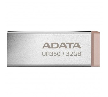 USB 3.2  32GB  A-Data  UR350  серебро/коричневый металл#2110563