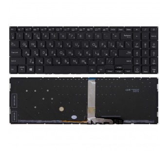 Клавиатура для Asus ZenBook Pro 15 UM535QA черная с подсветкой#2110430