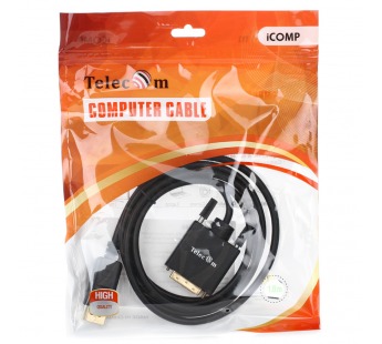 Кабель-переходник DP(M)--> DVI_M/M 1,8м TELECOM <TA668-1.8M> (1/100)#2111566