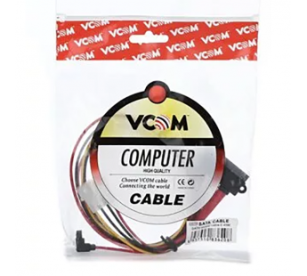 Переходник molex+SATA/SATA, 15pin+7pin, (длина инт - 45см, питание - 15см) VCOM <VHC7702> (1/250)#2111426