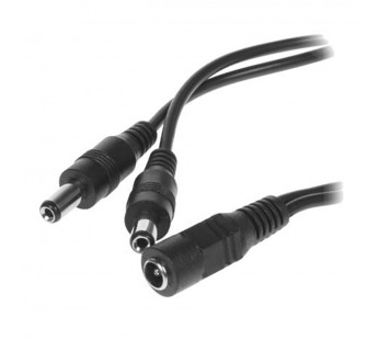 Разветвитель питания для камер видеонаблюдения на 2 разъема 2,1х5,5 мм REXANT (10/400)#2111506