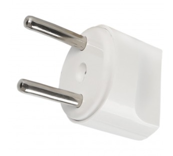Переходник сетевой SMARTBUY на евро вилку, круглый, белый 16А 250В (1/50)#2111397
