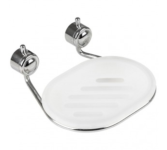 Мыльница подвесная B0922, размер: 13,5*13*4,3 см  (хром.металл, пластик, крепление: шуруп) (1/24)#2111088