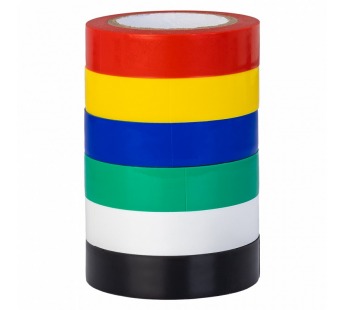 Изолента SMARTBUY набор из 6 цветов, 0.15х15мм, 10 метров (1/50)#2110846