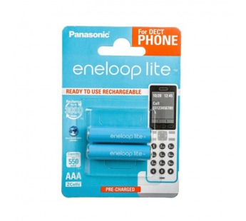 Аккумулятор PANASONIC  R03 eneloop lite BK-4LCCE/2DE (550mAh) DECT (2 бл) (2/20/240)#2110784