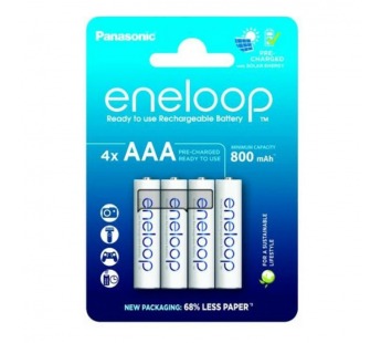 Аккумулятор PANASONIC  R03 eneloop BK-4MCDE/4BE (800mAh) (4бл) (4/40)#2110786
