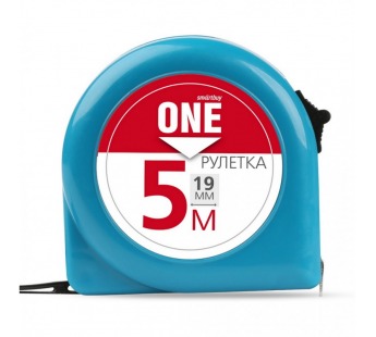 Рулетка SMARTBUY измерительная 5мх19мм, прорезиненный корпус, эрг. форма, усиленный зацеп (1)#2111053