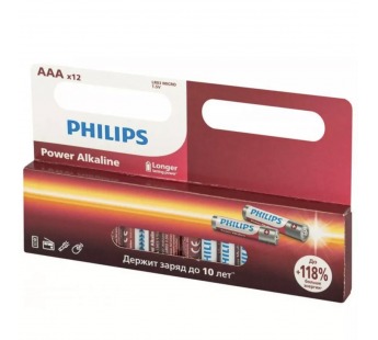 Элемент питания PHILIPS Power LR03 12BL (12/240/39360)#2110588