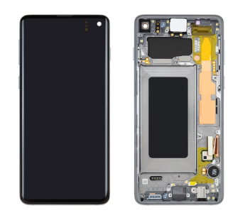 Дисплей для Samsung G973F Galaxy S10 в рамке + тачскрин (черный) 100%#2155585