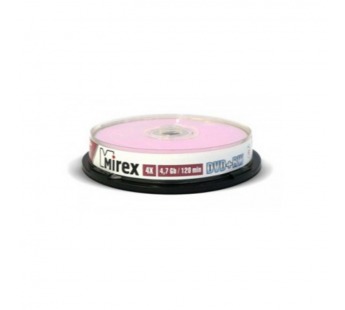 Диск MIREX DVD+RW 4,7 Гб 4X Cake box 10 (10/300)#2110625