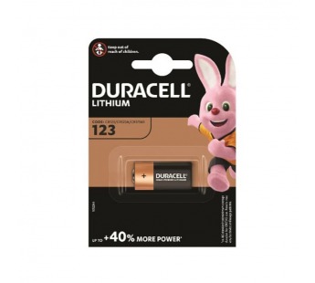Элемент питания DURACELL  CR 123  BL1  LITHIUM  (1/10/50/5400)#2110619
