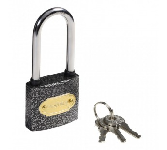 Замок навесной SMARTBUY корпус 38*33 мм, удлиненная дужка d5.5 мм, 3 кл. (1/240)#2111152