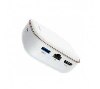 USB-концентратор Baseus, CAHUB-AU02, AC Multifunctional, USB3.0*2+4K HD*1+SD/TF*1+RJ45, цвет: белый#2121796