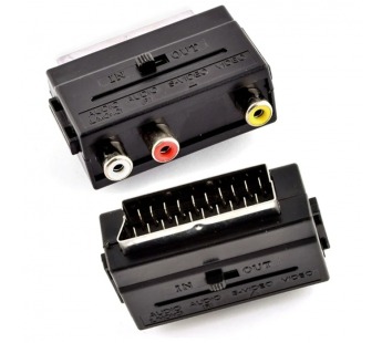 Адаптер SCART OUT 3 RCA SK10 с переключателем#2137050
