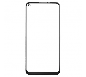 Стекло для переклейки на Samsung A115F Galaxy A11 + OCA (черный)#2125502