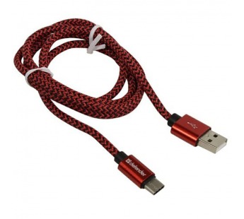 Кабель DEFENDER USB08-03T PRO USB2.0, красный, AM-MicroBM, 1m, 2.1A (1/100)#2110855