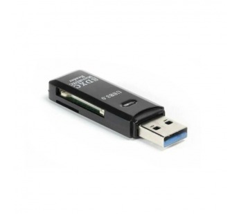 Картридер Smartbuy USB 3.0 SD/MicroSD SBR-750-B, черный (1/100)#2121807