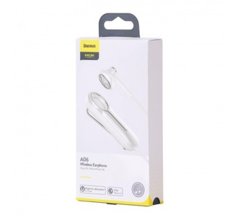 Наушники внутриканальные Baseus, A06, Encok, внутриканальные, bluetooth, кнопка ответа,микрофон, цвет: белый#2116979