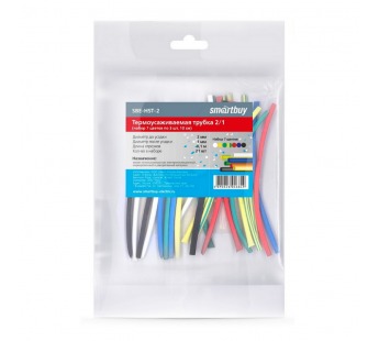 Термоусаживаемая трубка SMARTBUY 2/1 набор (набор 7 цветов по 3 шт, 10 см) (10/700)#2110893