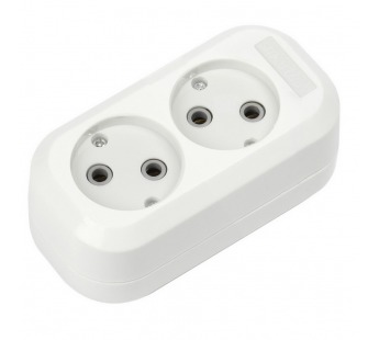 Колодка розеточная SMARTBUY 2 гнезда 10А/2,2кВт без заземления (SBE-10-2-00-N) (1/100)#2123099