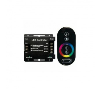 Ecola LED strip RGB RF controller 18A 216W 12V (432W 24V) с кольцевым сенсорным белым радиопультом (1/20)#2119976