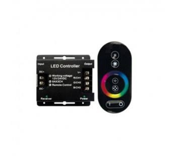Ecola LED strip RGB RF controller 18A 216W 12V (432W 24V) с кольцевым сенсорным черным радиопультом (1/20)#2119974