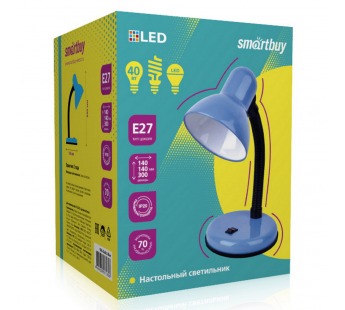 Светильник SMARTBUY настольный под лампу Е27 Blue (SBL-DeskL-Blue) упаковка пакет (1/24)#2118556