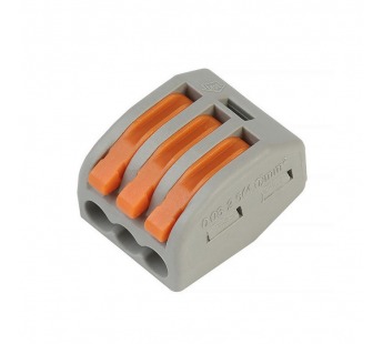 Строительно монтажные клеммы SmartBuy с рычагами, 3 отверстия, 0,5-4 мм2 (SBE-cwcc-3) (50/2000)#2110994