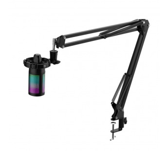 Микрофон стрим игровой DEFENDER Impulse GMC 650 USB, провод 1.7 м, RGB, стойка, черный (1/8)#2121842