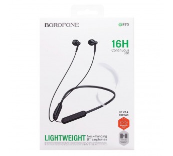 Bluetooth-наушники вкладыши Borofone BE70 Light (повр. уп.) (obsidian black) (241779)#2133041