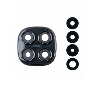 Стекло камеры для Xiaomi Redmi Note 14 Pro 5G (24090RA29G) в сборе с рамкой Черный#2135167