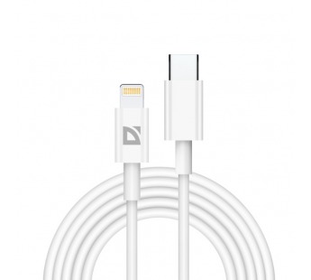 USB кабель F182 TypeC-Lightning 2м, 20Вт, PD, TPE,белый, пакет#2111419