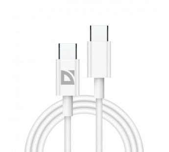 USB кабель F182 TypeC-TypeC 1м, 30 Вт, PD,TPE,белый, пакет#2111418