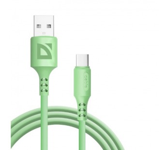 USB кабель F207 TypeC, green, 1м,2.4А,силикон,пакет#2111398