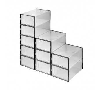 Набор коробов для обуви Krystal Pro 10 шт, 33.5*23*14см, PP+ABS#2111259