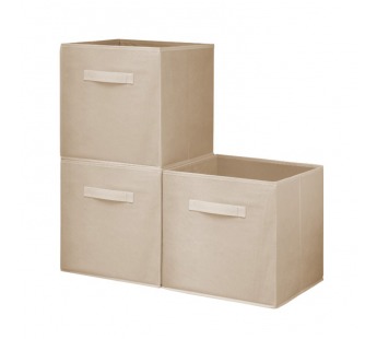 Набор коробов для хранения Casa бежевый, 3 шт, 30*30*30 см#2111265